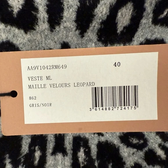 $2450 NWT Alaia Alaïa Paris Maille Velours Leopard Jacket - Picture 4 of 6